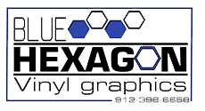 Blue Hexagon Vinyl Graphics